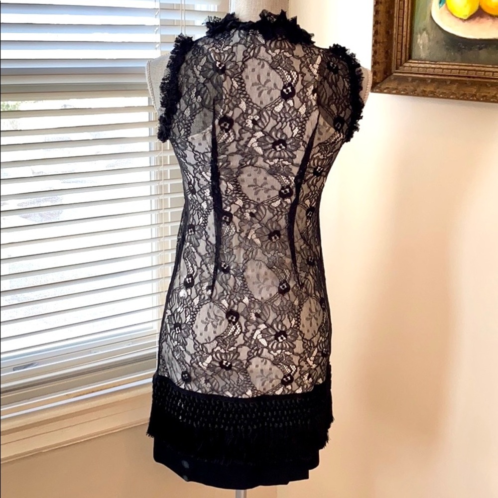 GIVENCHY black and white lace overlay dress - Picture 2 of 13
